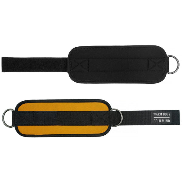 Orange Adjustable Ankle Straps for Cable Machines - Warm Body Cold Mind
