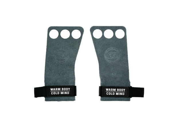 Leather Hand Grips Basic Grey