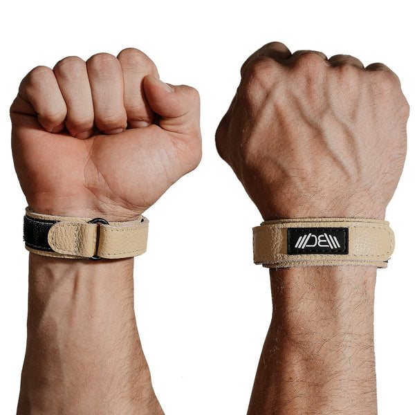 Leather Wrist Wraps Basic Beige