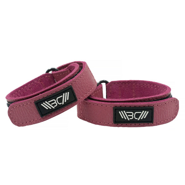 Leather Wrist Wraps Basic Pink - Warm Body Cold Mind