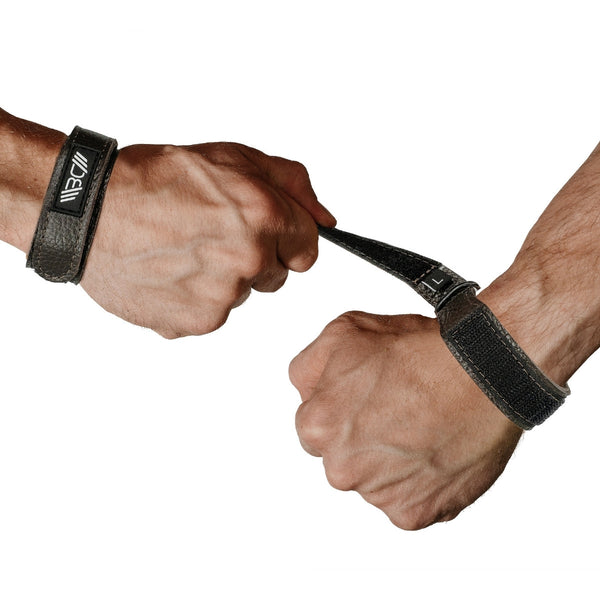 Muñequeras de Cuero Para Gym Marrón