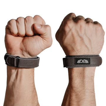 Leather Wrist Wraps Basic Brown