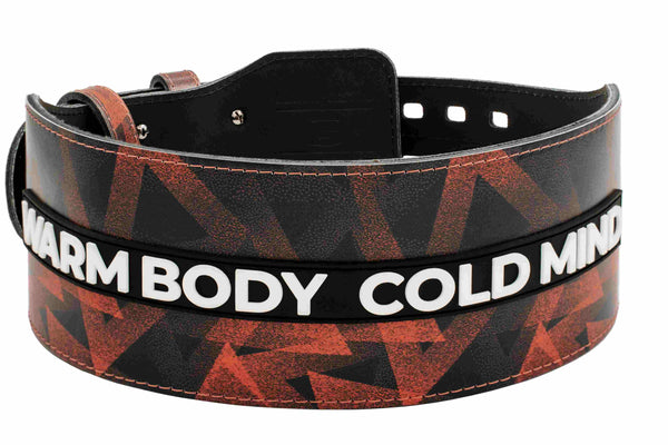 Leather Weightlifting Belt Black & Red