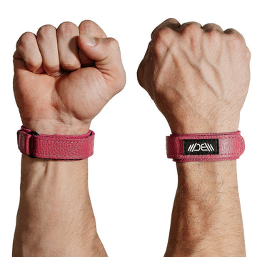 Muñequeras de Cuero Para Gym Rosa