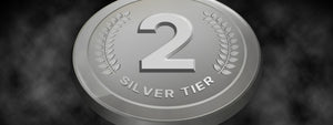 Silver medal with "Tier 2 Silver" text - Warm Body Cold Mind