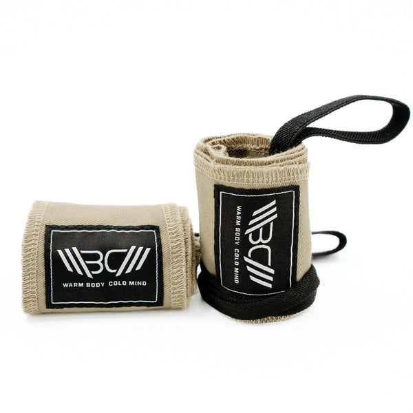 Cotton Weightlifting Wrist Wraps Beige