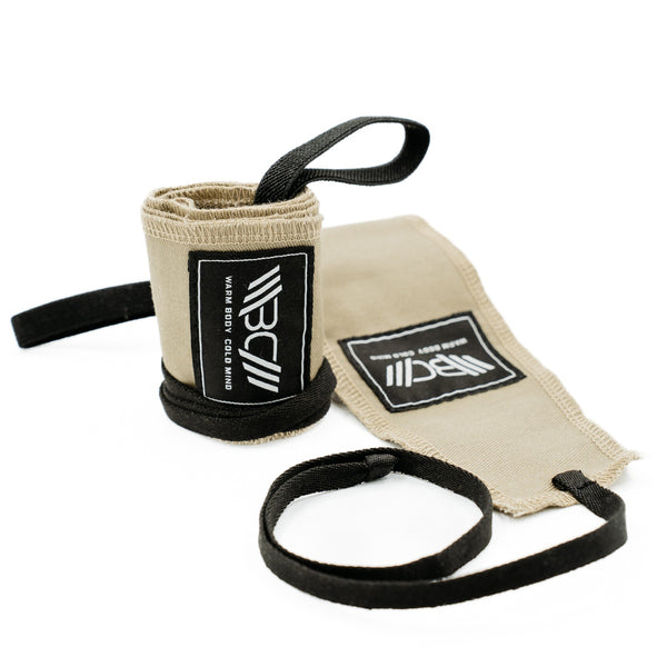 Cotton Weightlifting Wrist Wraps Beige
